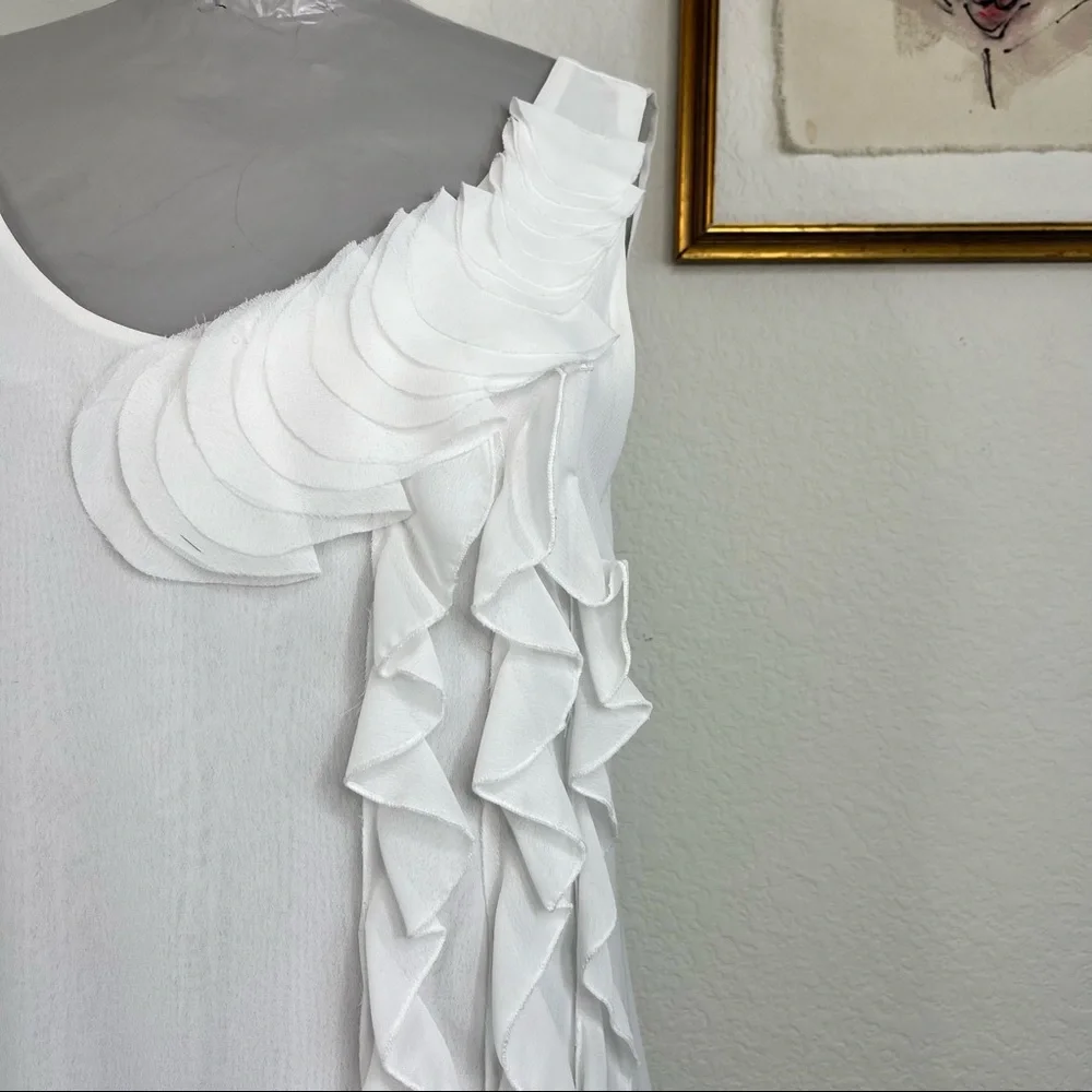 DVF Spring 2012 Ruffle Mini Sheath Dress - Picture 2 of 6